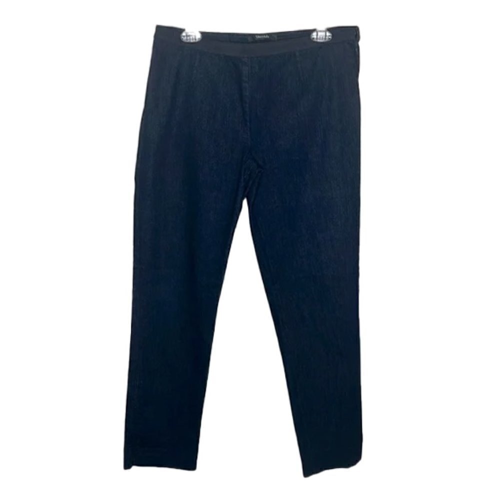 🆕 TAHARI pull on denim with ankle zipper size 10